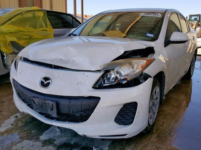 JM1BL1UF9C1523312 - 2012 MAZDA 3 I WHITE photo 2