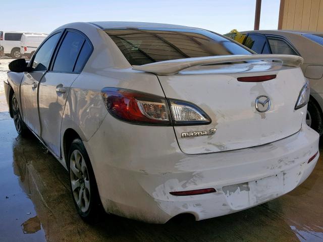 JM1BL1UF9C1523312 - 2012 MAZDA 3 I WHITE photo 3