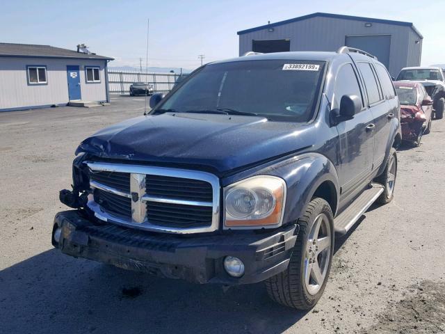 1D4HB48D54F158352 - 2004 DODGE DURANGO SL BLUE photo 2