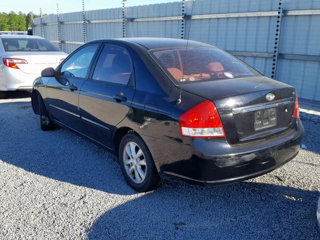 KNAFE222395623048 - 2009 KIA SPECTRA EX BLACK photo 3