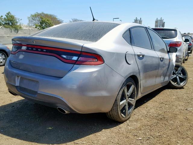 1C3CDFBB8GD539914 - 2016 DODGE DART SXT SILVER photo 4