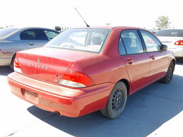 JA3AJ26E23U024666 - 2003 MITSUBISHI LANCER ES RED photo 4