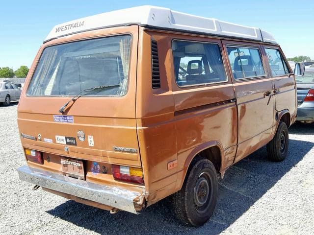 WV2ZB0252EH128874 - 1984 VOLKSWAGEN VANAGON CA TAN photo 4