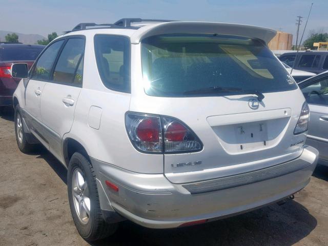 JTJGF10U910083772 - 2001 LEXUS RX 300 WHITE photo 3