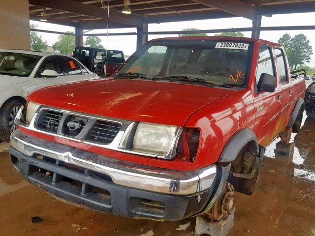 1N6ED27T3YC339526 - 2000 NISSAN FRONTIER C RED photo 2