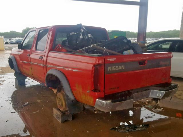 1N6ED27T3YC339526 - 2000 NISSAN FRONTIER C RED photo 3