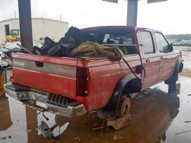 1N6ED27T3YC339526 - 2000 NISSAN FRONTIER C RED photo 4