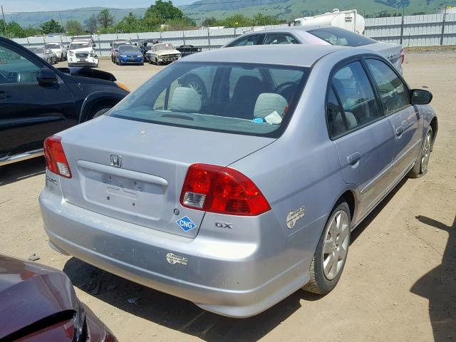 1HGEN26584L000341 - 2004 HONDA CIVIC GX SILVER photo 4