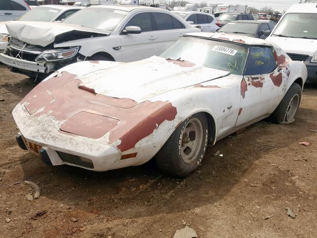 1Z37L7S423842 - 1977 CHEVROLET CORVETTE WHITE photo 2