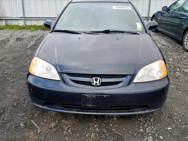 1HGEM21972L013673 - 2002 HONDA CIVIC EX BLACK photo 9