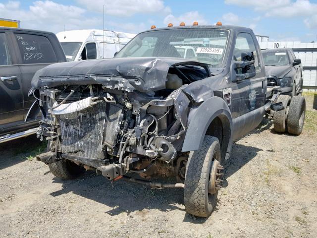 1FDAF57R48EA98173 - 2008 FORD F550 SUPER BLACK photo 2