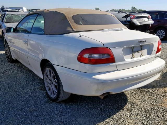 YV1NC62D44J050314 - 2004 VOLVO C70 HPT WHITE photo 3