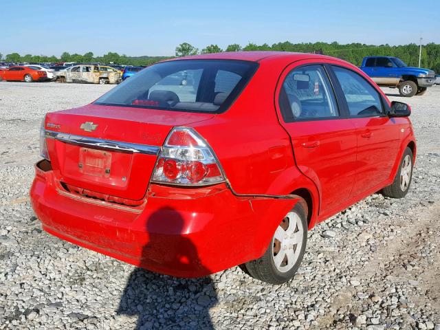 KL1TD56688B062652 - 2008 CHEVROLET AVEO BASE Qırmızı foto 4