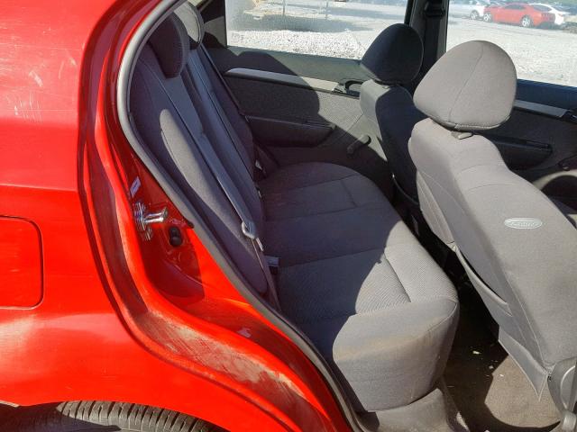 KL1TD56688B062652 - 2008 CHEVROLET AVEO BASE Qırmızı foto 6