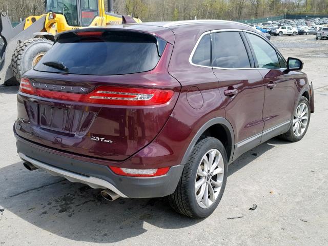 5LMTJ2DH3HUL03292 - 2017 LINCOLN MKC SELECT MAROON photo 4