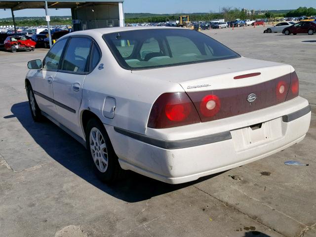 2G1WF55E019131083 - 2001 CHEVROLET IMPALA WHITE photo 3