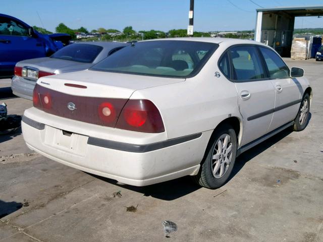 2G1WF55E019131083 - 2001 CHEVROLET IMPALA WHITE photo 4