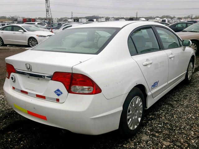 19XFA4F53AE000696 - 2010 HONDA CIVIC GX WHITE photo 4