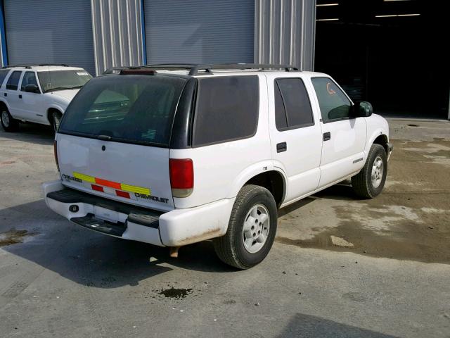 1GNDT13W4Y2123161 - 2000 CHEVROLET BLAZER WHITE photo 4