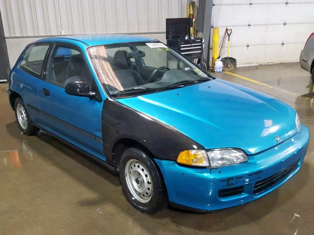 2HGEH2454NH510453 - 1992 HONDA CIVIC DX BLUE photo 1