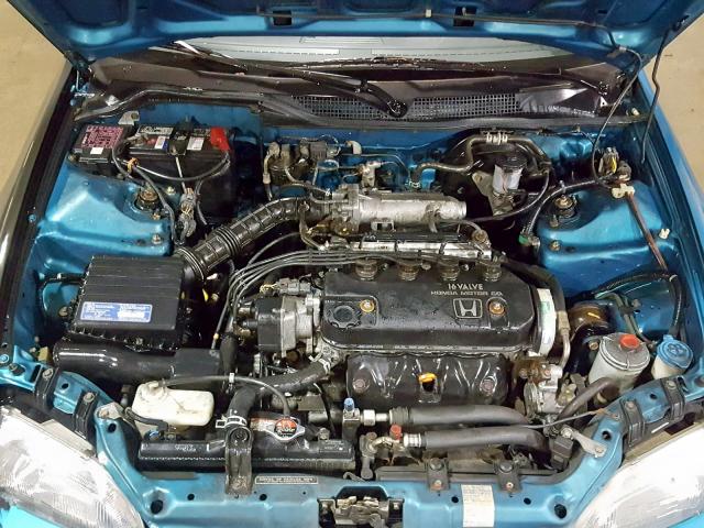 2HGEH2454NH510453 - 1992 HONDA CIVIC DX BLUE photo 7