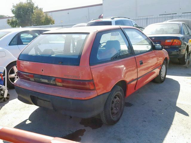 2C1MR2460R6728291 - 1994 GEO METRO RED photo 4