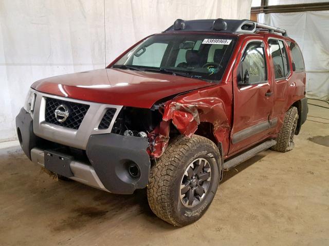 5N1AN0NW9FN666526 - 2015 NISSAN XTERRA X RED photo 2