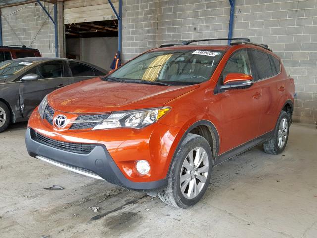 JTMYFREVXFJ044570 - 2015 TOYOTA RAV4 LIMIT ORANGE photo 2