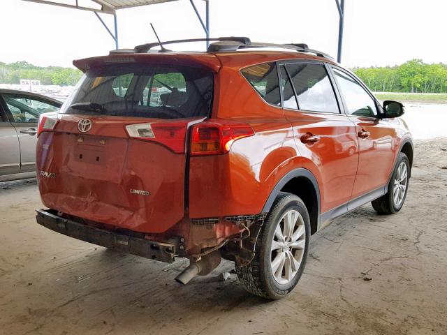 JTMYFREVXFJ044570 - 2015 TOYOTA RAV4 LIMIT ORANGE photo 4