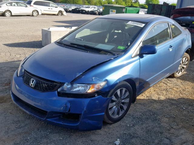 2HGFG1B95AH525271 - 2010 HONDA CIVIC EXL BLUE photo 2