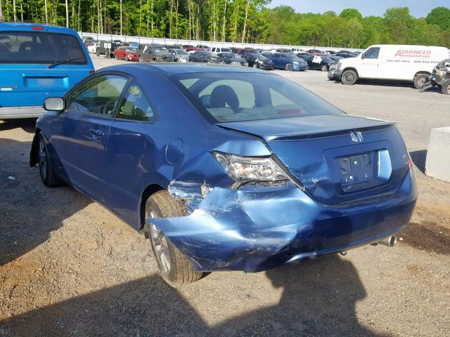 2HGFG1B95AH525271 - 2010 HONDA CIVIC EXL BLUE photo 3