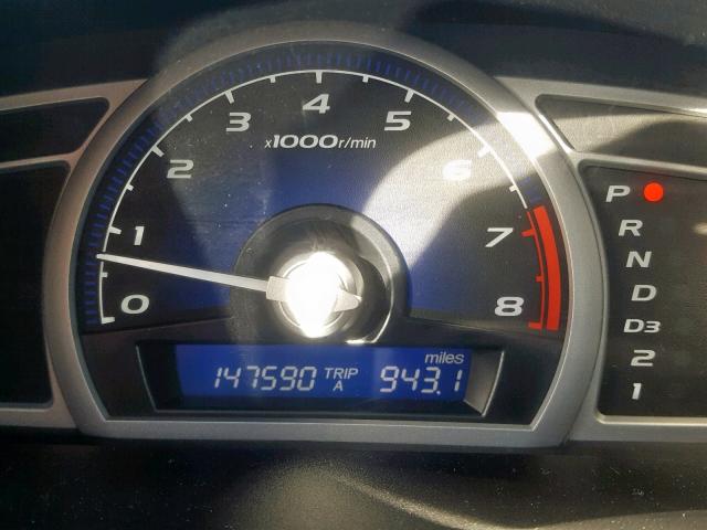 2HGFG1B95AH525271 - 2010 HONDA CIVIC EXL BLUE photo 8