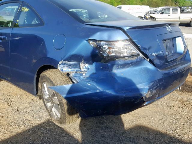 2HGFG1B95AH525271 - 2010 HONDA CIVIC EXL BLUE photo 9