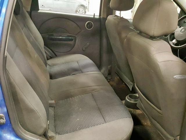 KL1TD66647B781241 - 2007 CHEVROLET AVEO BASE Mavi foto 6