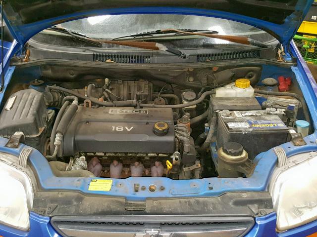 KL1TD66647B781241 - 2007 CHEVROLET AVEO BASE Mavi foto 7
