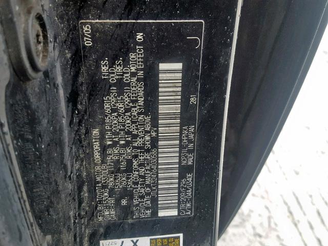 JTLKT324764030586 - 2006 TOYOTA SCION XB 黑色 照片 10