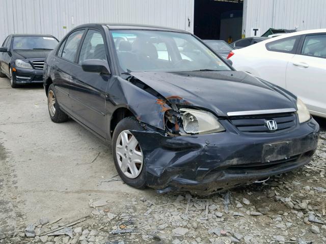 2HGES16663H585251 - 2003 HONDA CIVIC LX BLACK photo 1