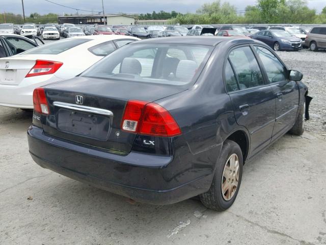 2HGES16663H585251 - 2003 HONDA CIVIC LX BLACK photo 4