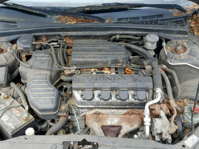 2HGES16663H585251 - 2003 HONDA CIVIC LX BLACK photo 7