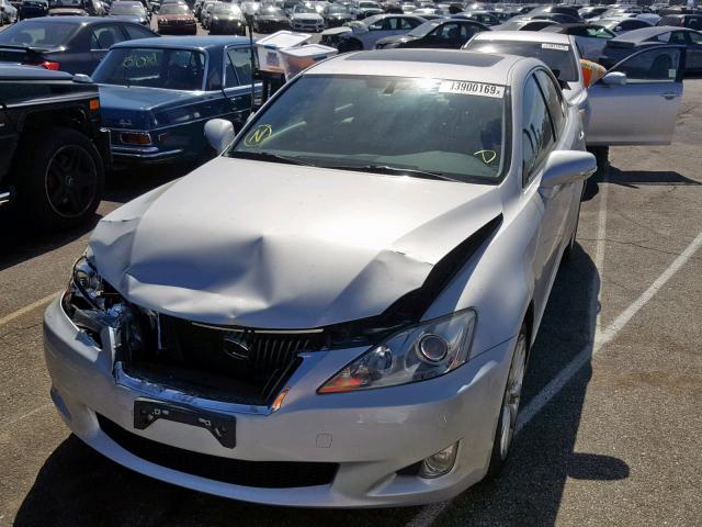 JTHBK262192085793 - 2009 LEXUS IS 250 SILVER photo 2