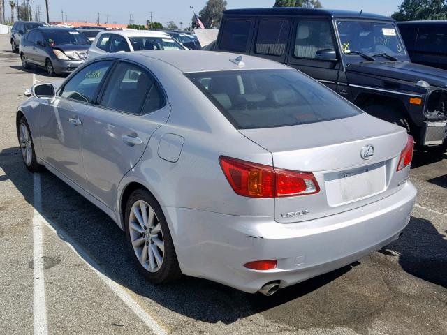 JTHBK262192085793 - 2009 LEXUS IS 250 SILVER photo 3