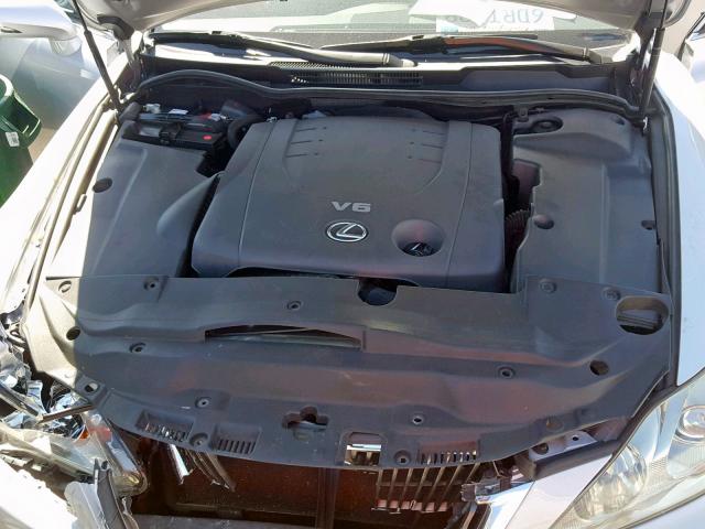 JTHBK262192085793 - 2009 LEXUS IS 250 SILVER photo 7