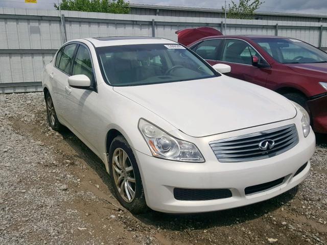 JNKCV61F09M053015 - 2009 INFINITI G37 WHITE photo 1