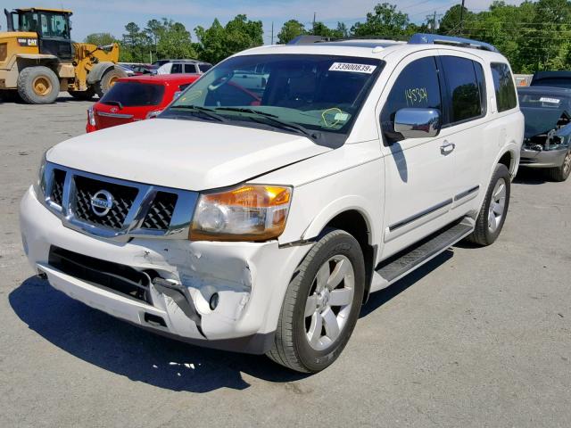 5N1BA0ND4AN619427 - 2010 NISSAN ARMADA SE WHITE photo 2