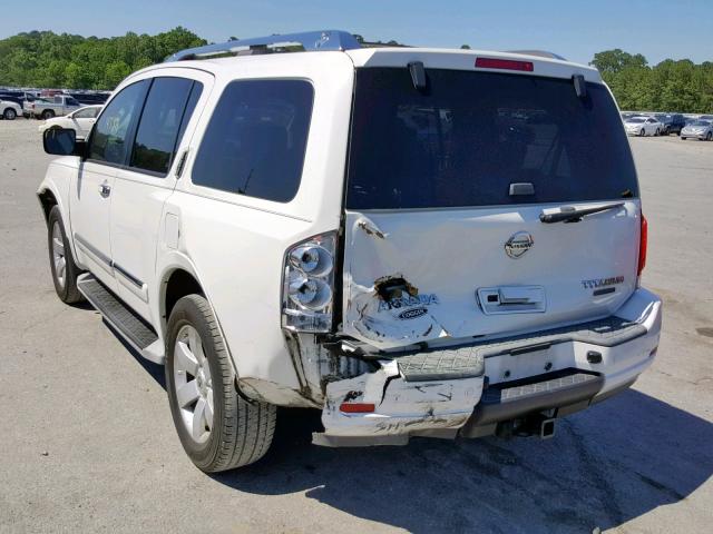 5N1BA0ND4AN619427 - 2010 NISSAN ARMADA SE WHITE photo 3