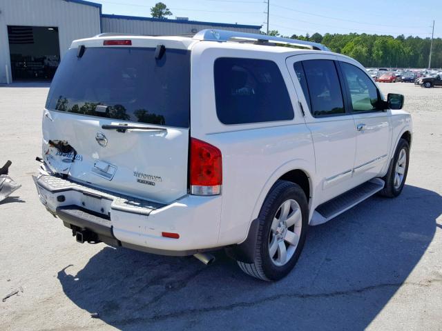 5N1BA0ND4AN619427 - 2010 NISSAN ARMADA SE WHITE photo 4