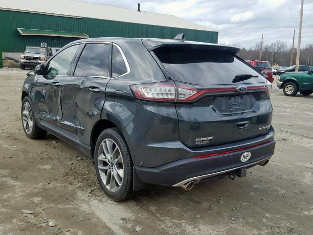 2FMPK4K87FBB87727 - 2015 FORD EDGE TITAN GRAY photo 3