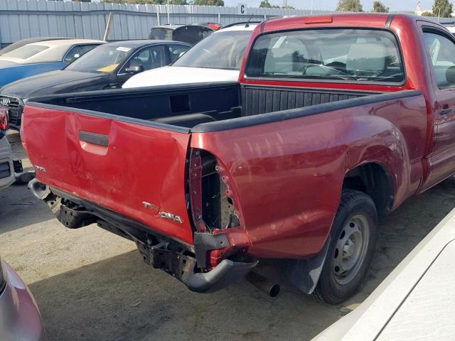 5TENX22N26Z165742 - 2006 TOYOTA TACOMA MAROON photo 10