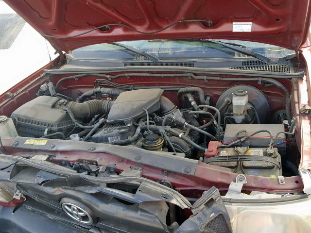 5TENX22N26Z165742 - 2006 TOYOTA TACOMA MAROON photo 7