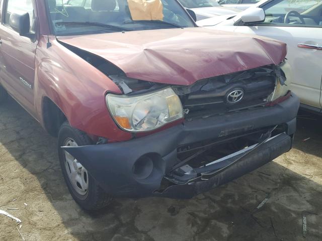 5TENX22N26Z165742 - 2006 TOYOTA TACOMA MAROON photo 9